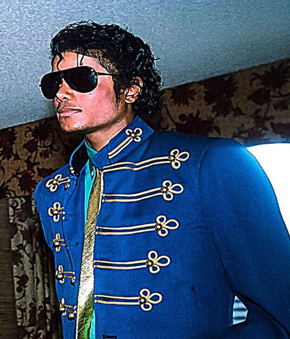 Jaafar Jackson Michael 2026 Blue Cotton Jacket