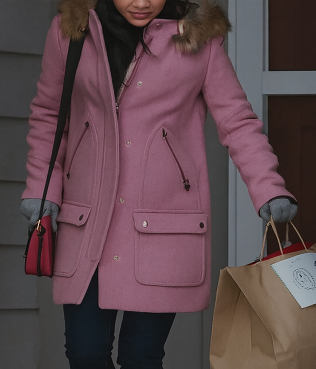 Jackie Howard My Life with the Walter Boys Pink Wool Coat