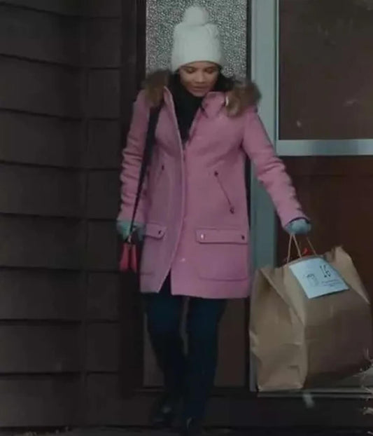 Jackie Howard My Life with the Walter Boys Pink Wool Coat