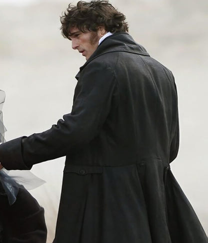 Jacob Elordi Wuthering Heights 2026 Black Wool Coat