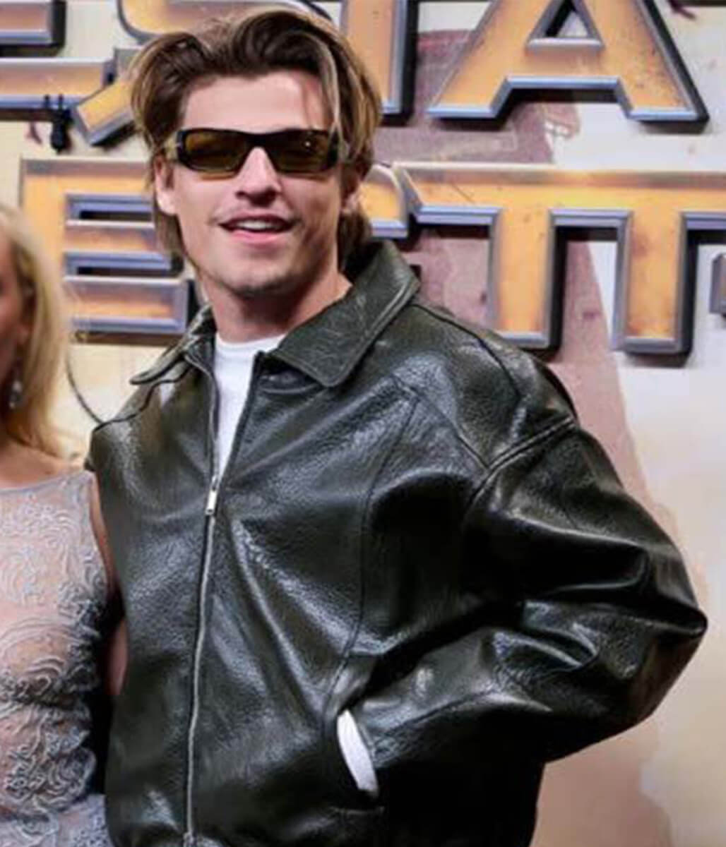 Jake Bongiovi The Electric State 2025 Green Leather Jacket