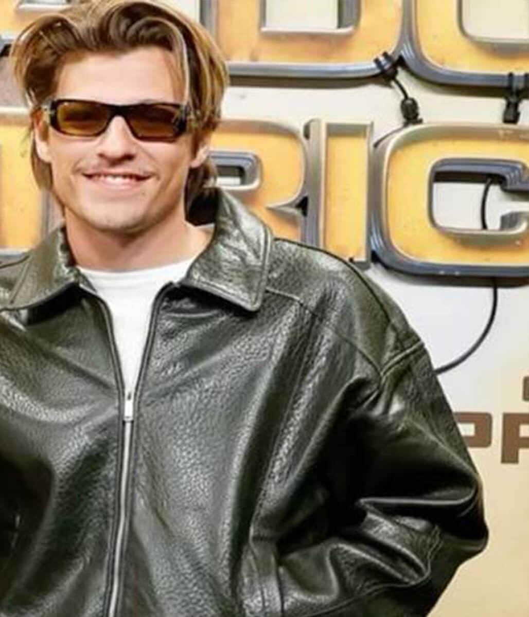 Jake Bongiovi The Electric State 2025 Green Leather Jacket