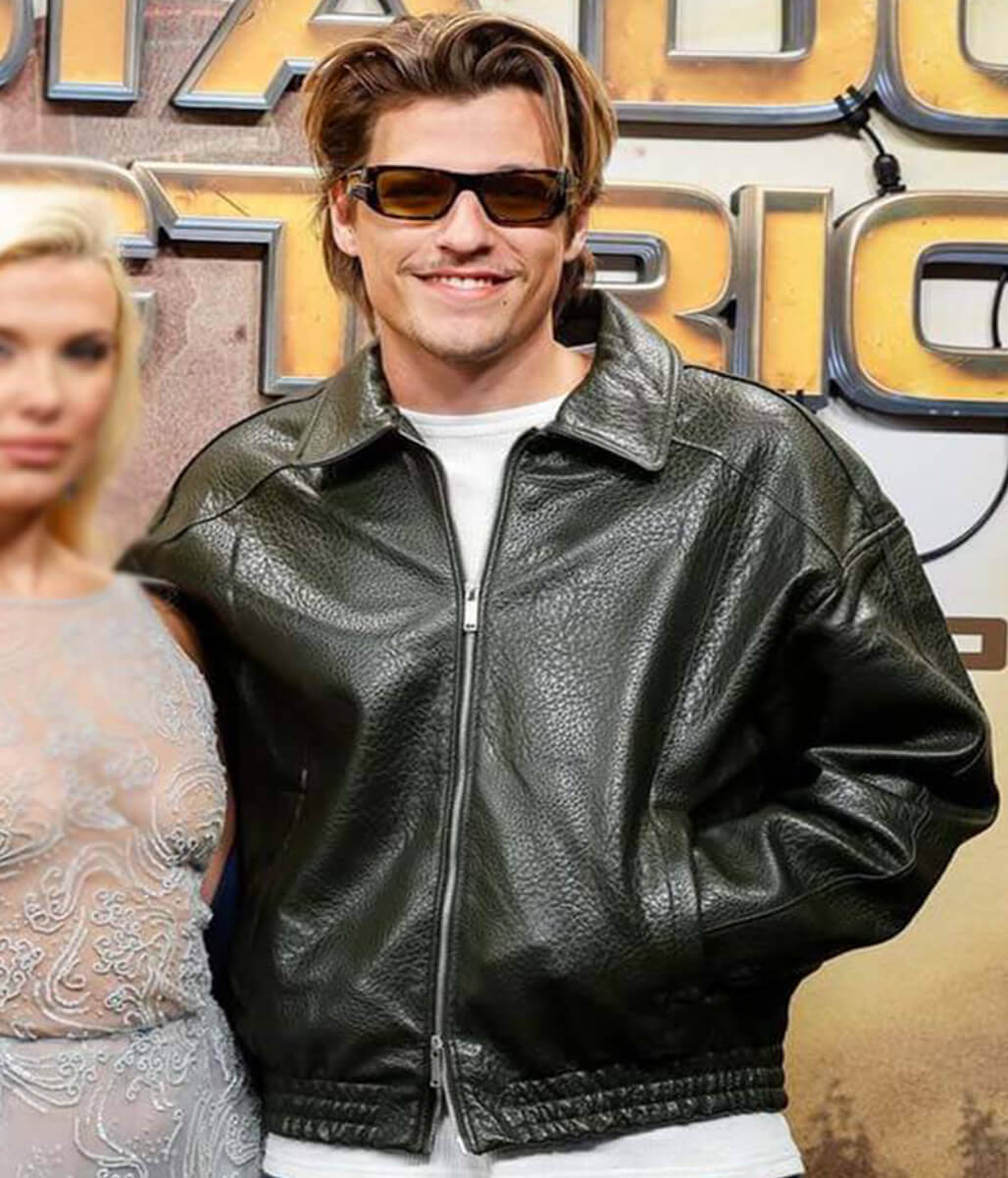 Jake Bongiovi The Electric State 2025 Green Leather Jacket