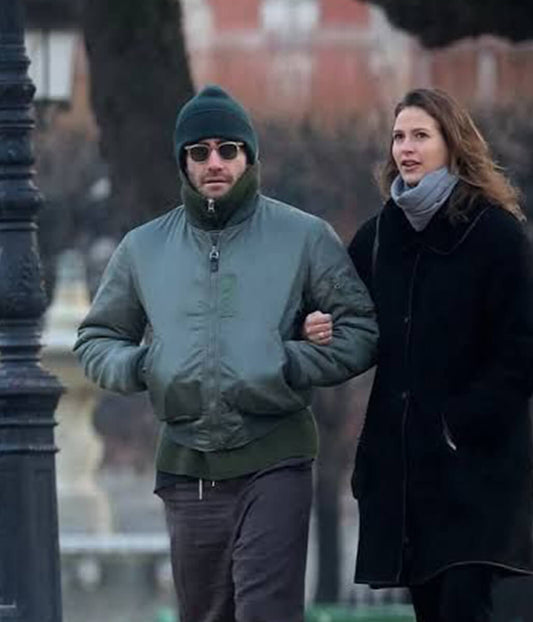 Jake Gyllenhaal Green Cotton Jacket
