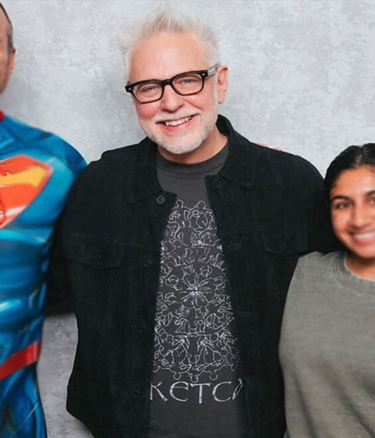 James Gunn Superman 2025 Black Leather Jacket