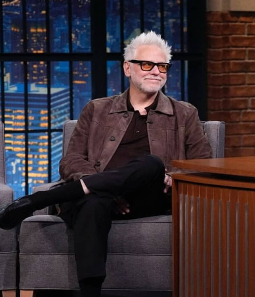 James Gunn Superman 2025 Bomber Suede Jacket