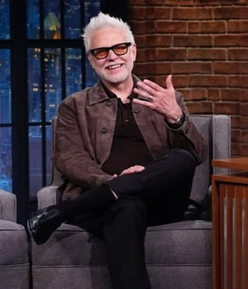 James Gunn Superman 2025 Bomber Suede Jacket