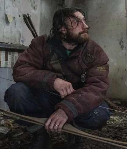 Jamie 28 Years Later 2025 Aaron Taylor Maroon Cotton Jacket