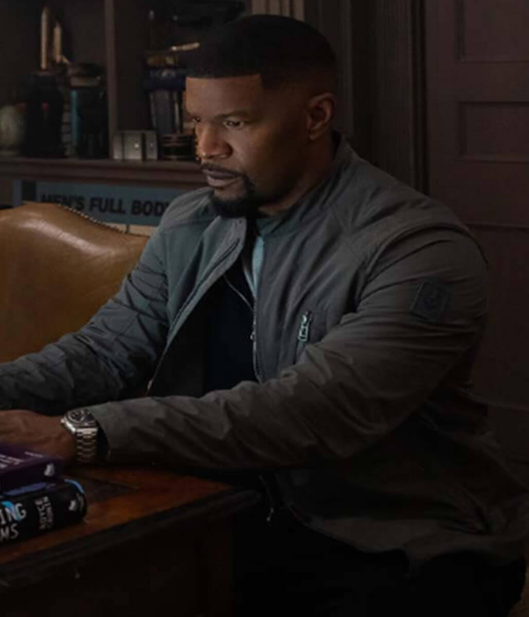 Jamie Foxx Back in Action 2025 Gray Cotton Jacket
