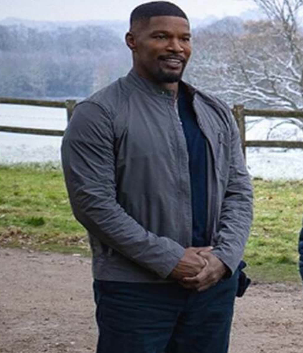 Jamie Foxx Back in Action 2025 Gray Cotton Jacket