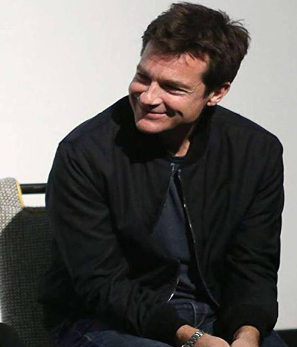 Jason Bateman Ozark Premiere Black Bomber Jacket