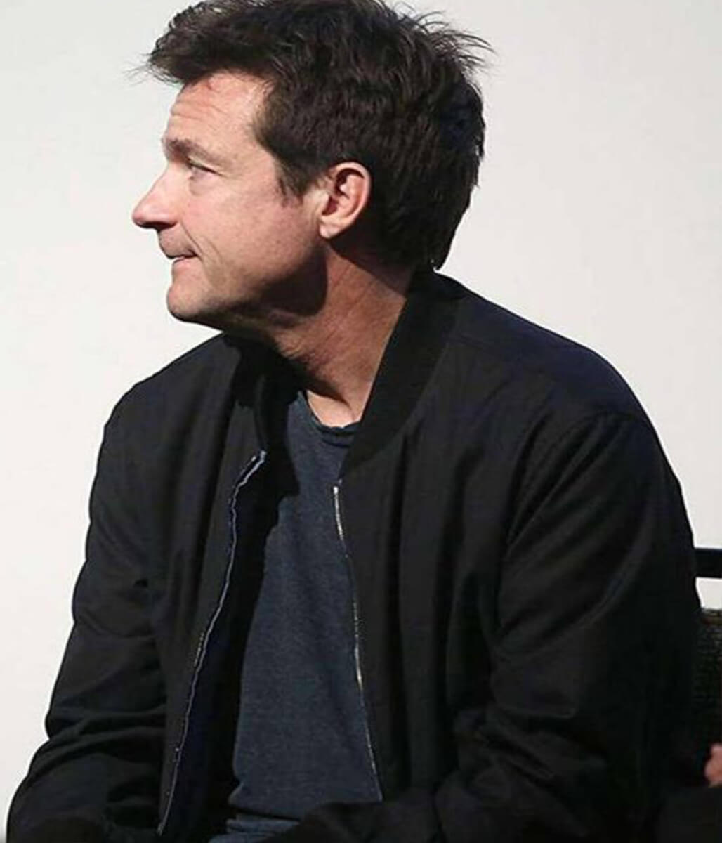 Jason Bateman Ozark Premiere Black Bomber Jacket