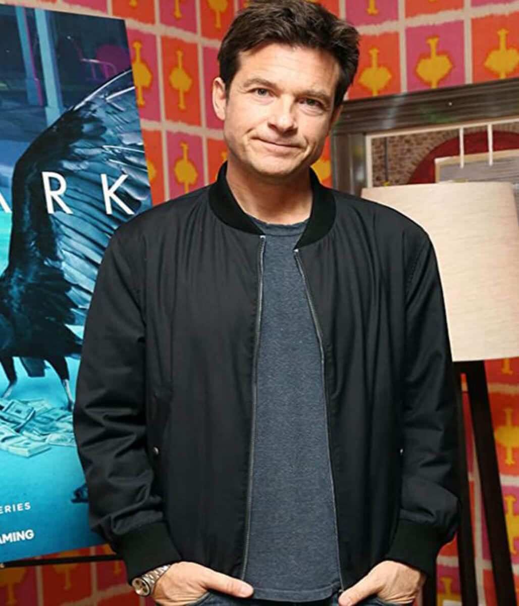 Jason Bateman Ozark Premiere Black Bomber Jacket