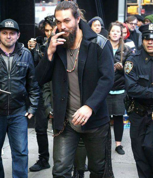 Jason Momoa Black Suede jacket