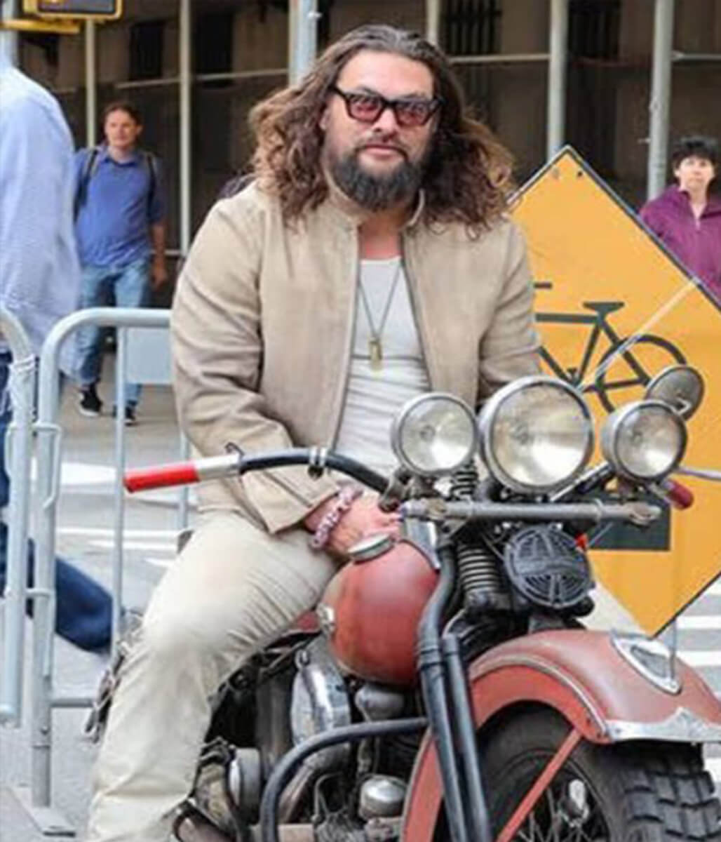 Jason Momoa The Wrecking Crew 2026 Suede Jacket