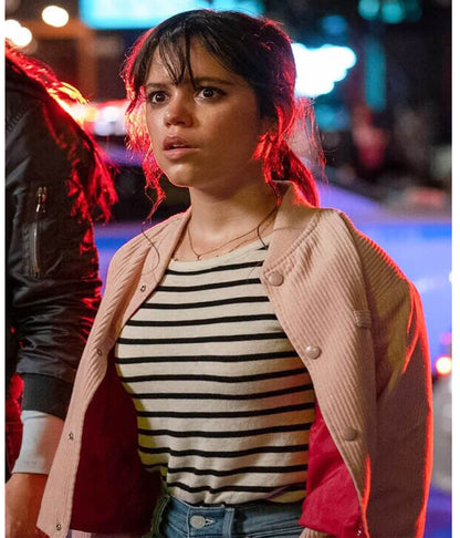Jenna Ortega Scream VI Pink Corduroy Jacket
