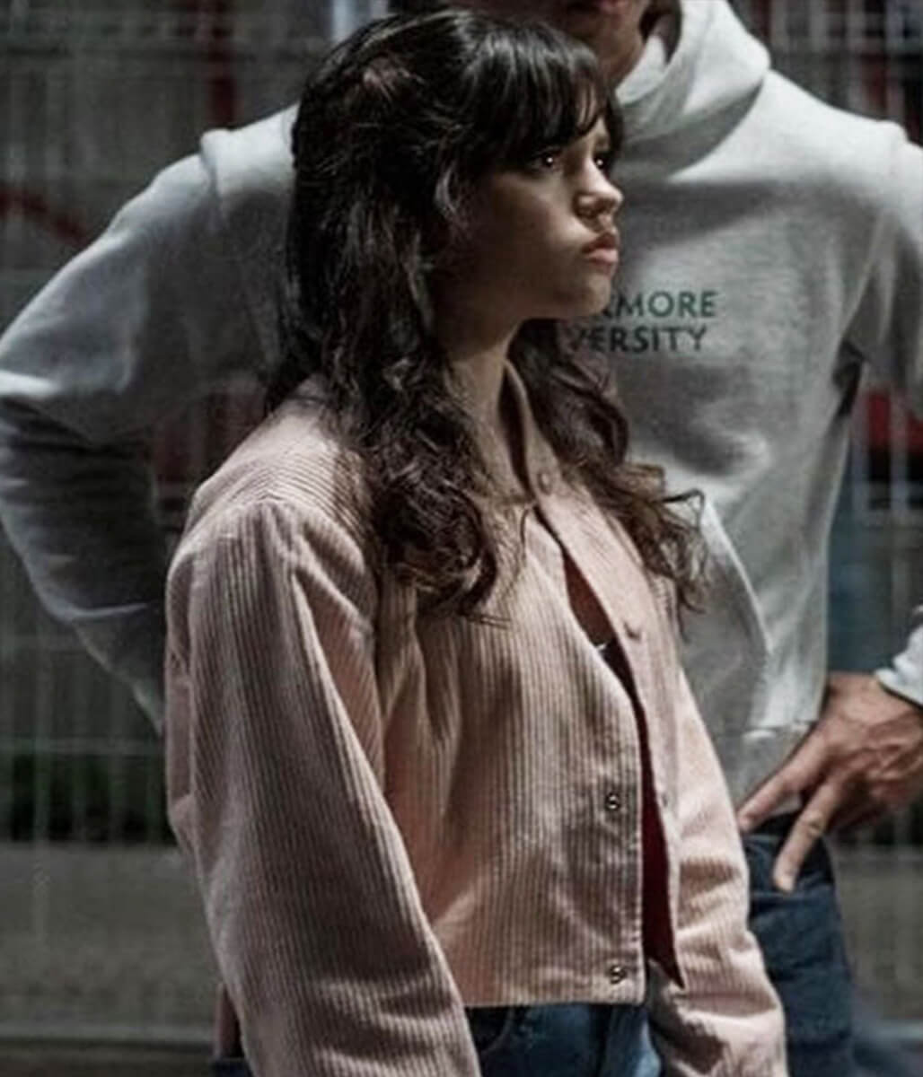 Jenna Ortega Scream VI Pink Corduroy Jacket