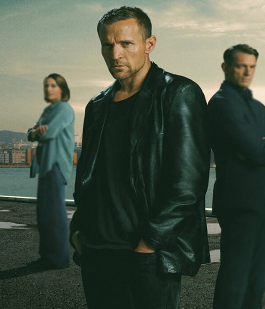Jo Nesbo’s Detective Hole 2026 Tobias Santelmann Leather Coat
