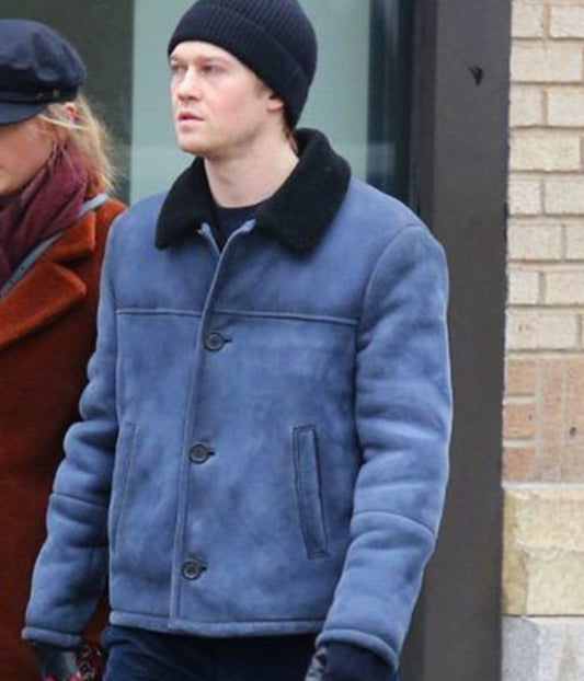 Joe Alwyn Blue Suede Jacket
