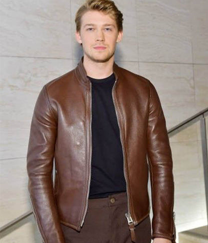 Joe Alwyn Brown Leather Jacket