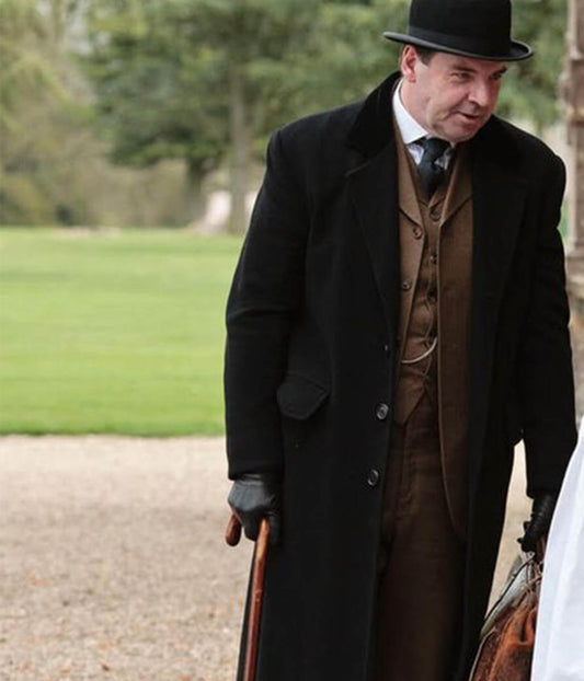John Bates Downton Abbey Wool Black Coat