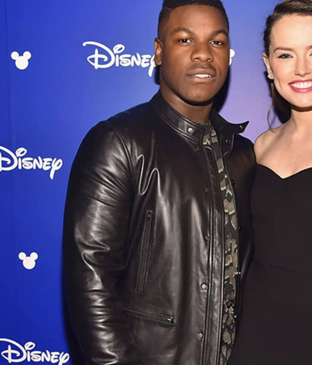 John Boyega Black Leather Jacket