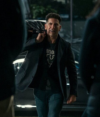 Jon Bernthal The Accountant 2 2025 Black Wool Jacket