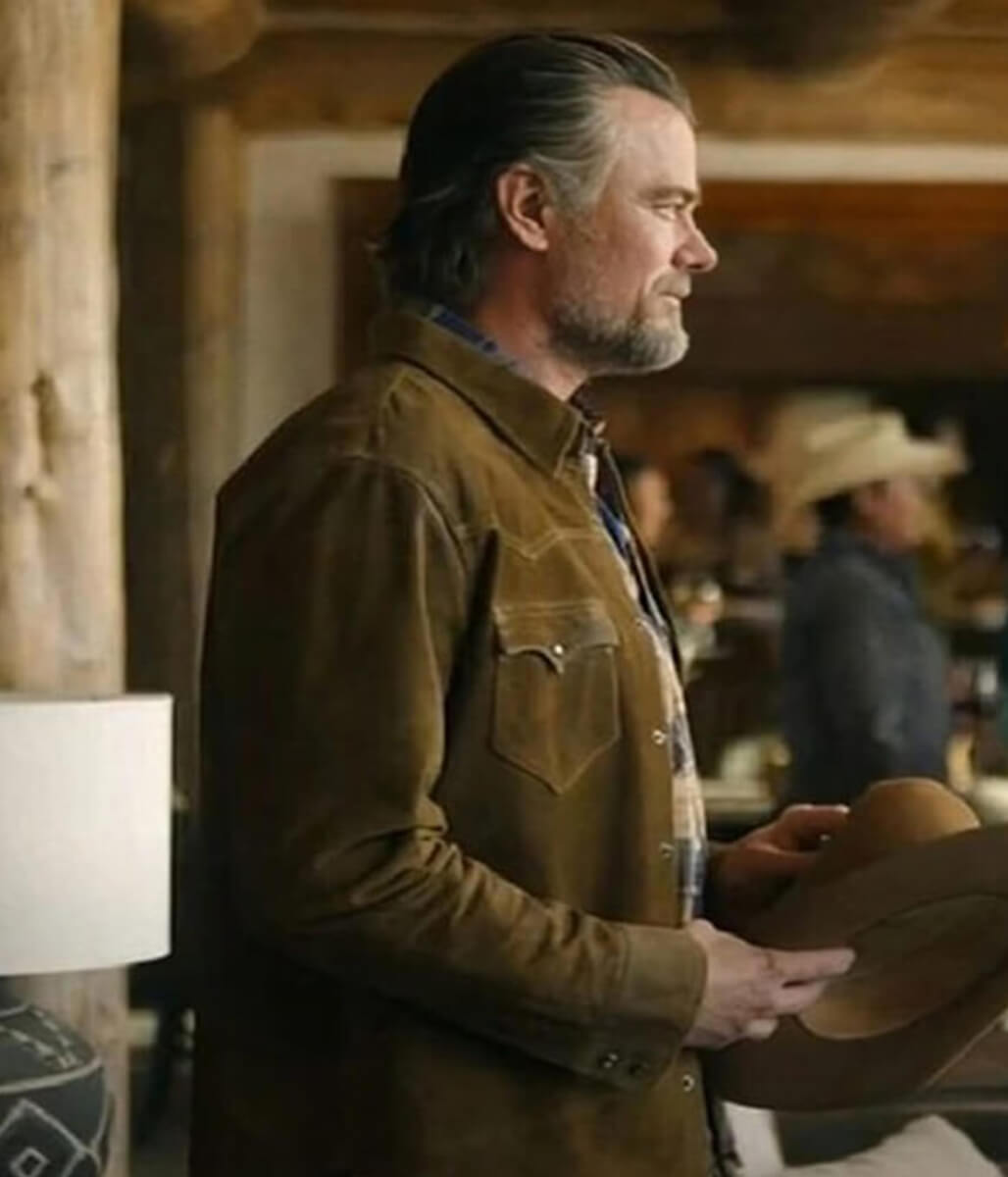 Josh Duhamel Ransom Canyon 2025 Brown Suede Jacket