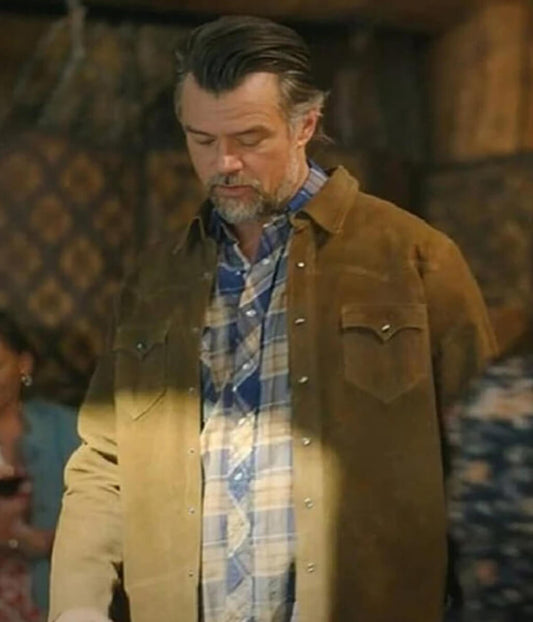 Josh Duhamel Ransom Canyon 2025 Brown Suede Jacket