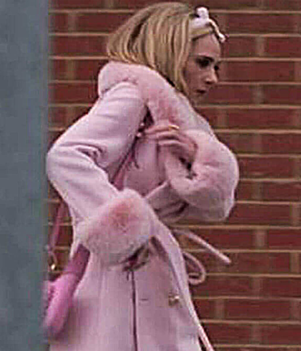 Juno Temple Ted Lasso S3 Pink Wool Coat