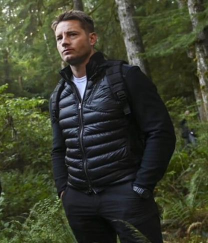 Justin Hartley Tracker S2 Black Puffer Jacket