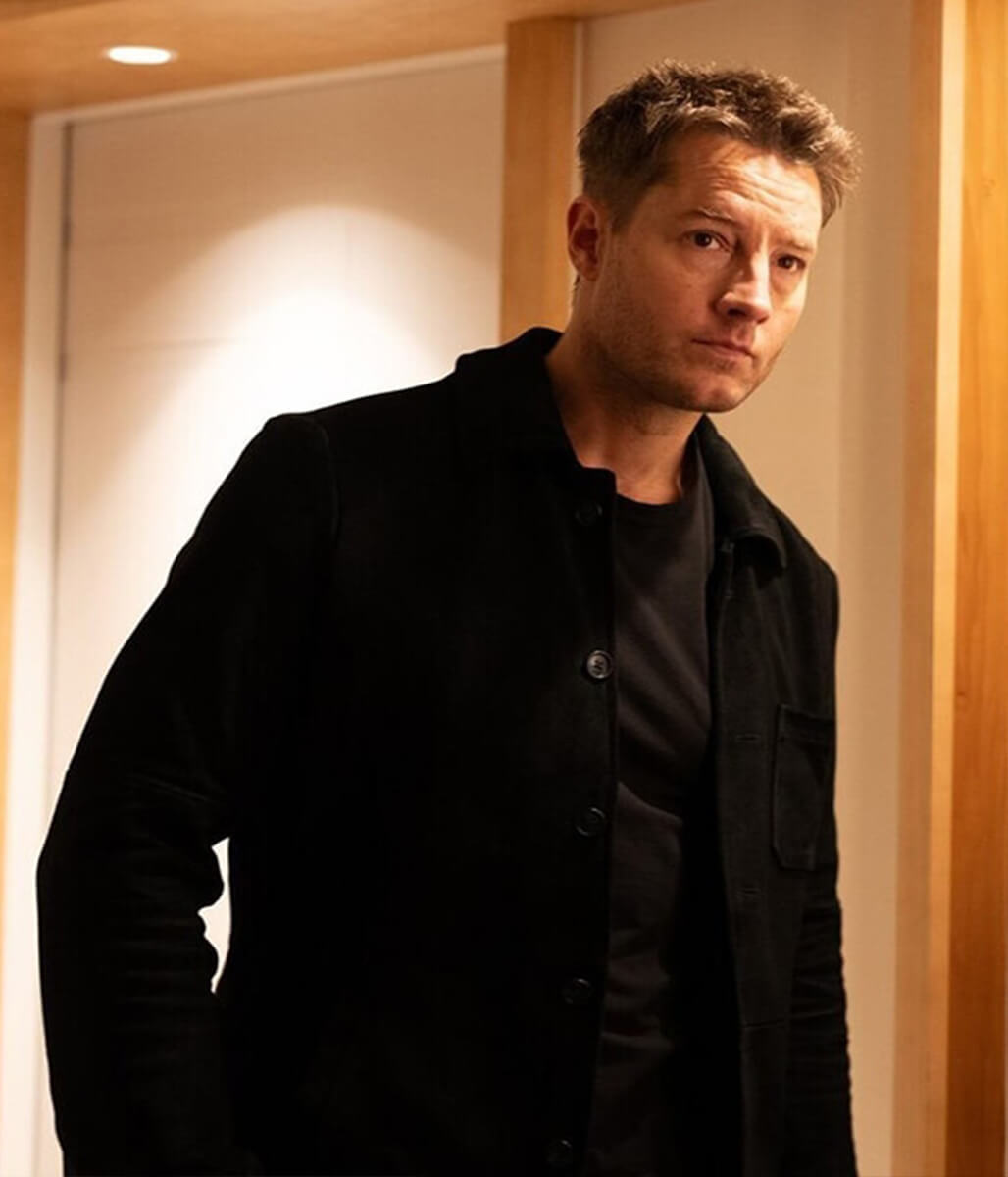 Justin Hartley Tracker S3 Black Suede Leather Jacket