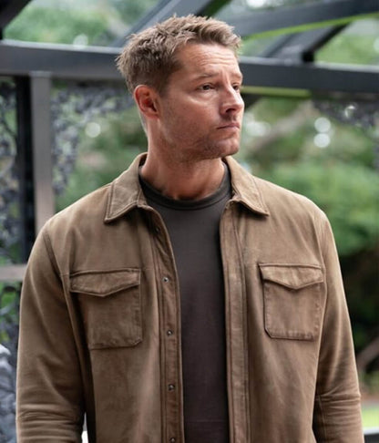Justin Hartley Tracker S3 Brown Suede Jacket