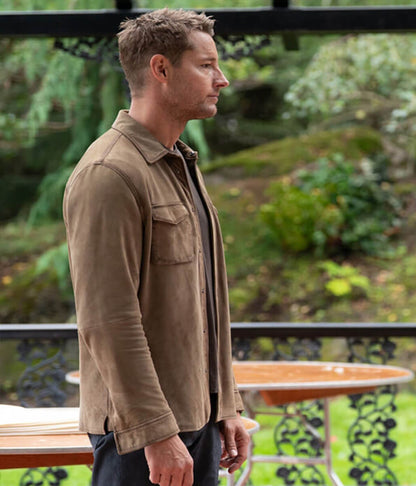 Justin Hartley Tracker S3 Brown Suede Jacket