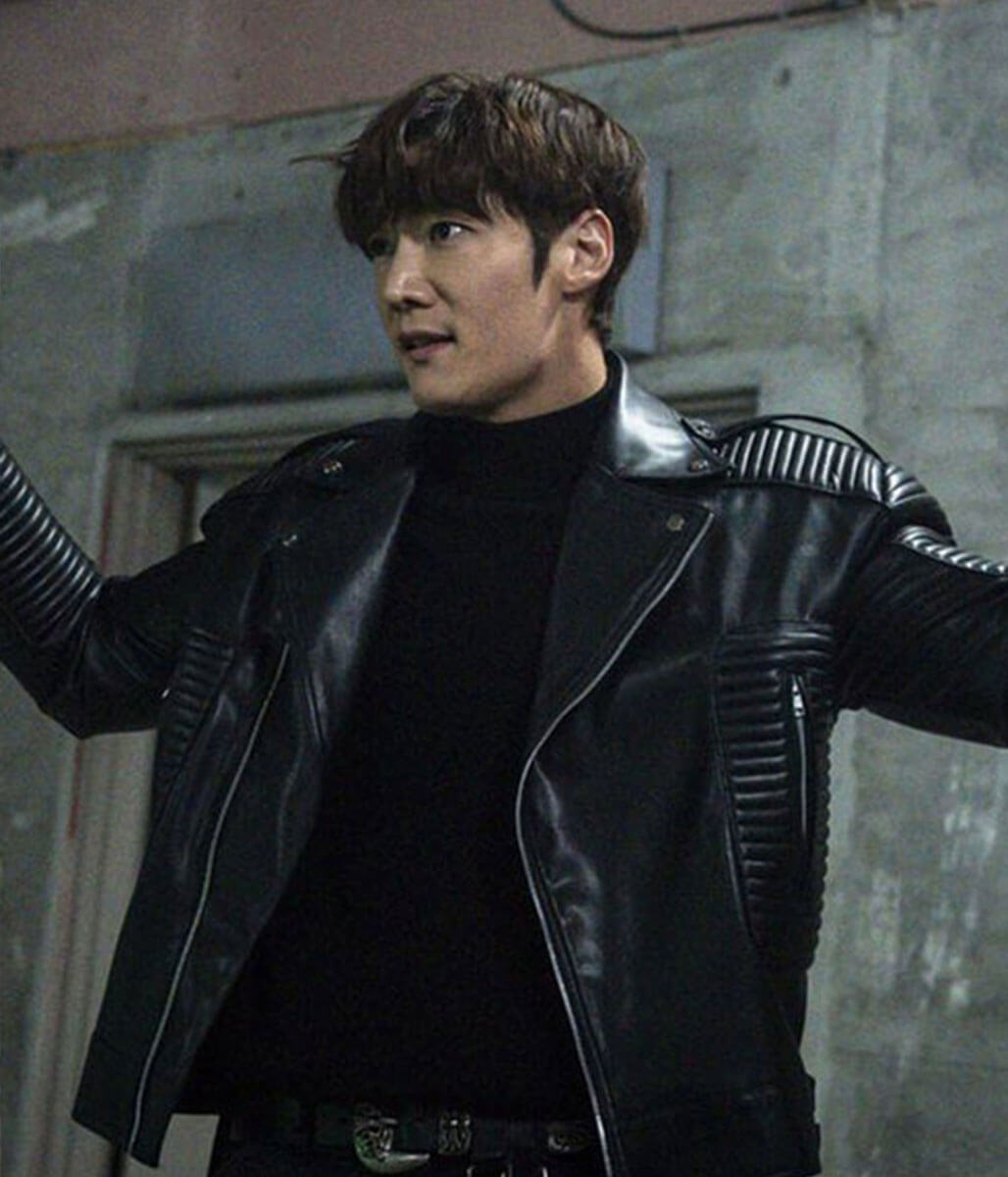 Kang Ki-Beom Rugal Black Leather Jacket