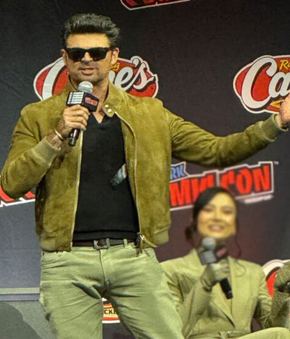 Karl Urban Mortal Kombat II Movie Event Suede Leather Jacket