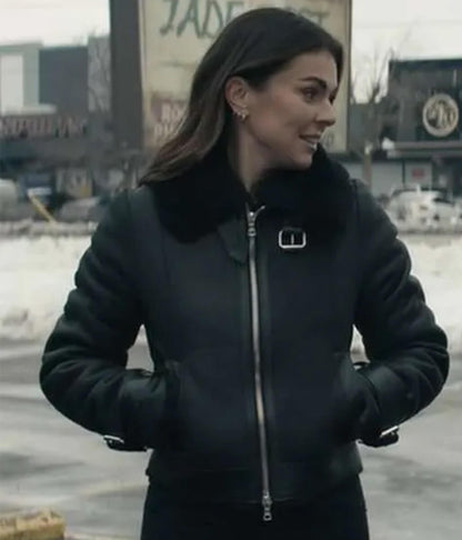 Karla Dixon Reacher S02 Black Leather Jacket