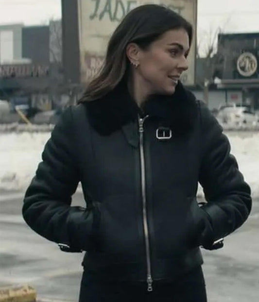Karla Dixon Reacher S02 Black Leather Jacket