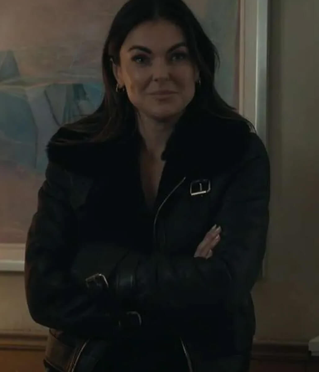 Karla Dixon Reacher S02 Black Leather Jacket