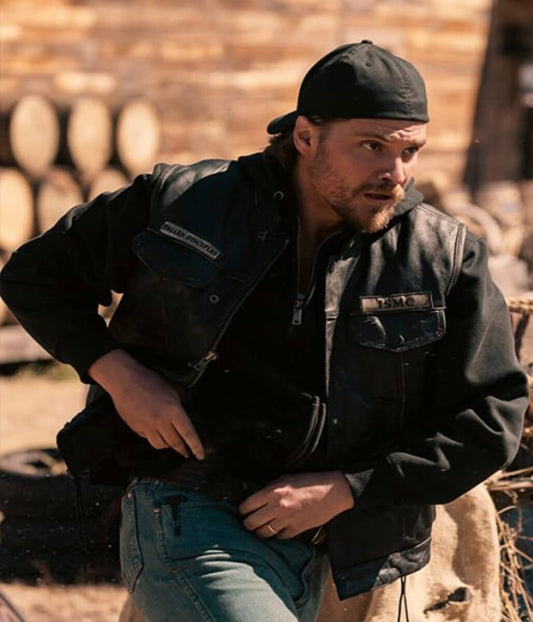 Kayce Dutton Marshals 2026 Black Leather Vest