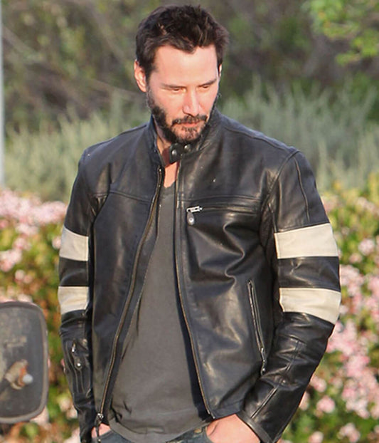 Keanu Reeves Black Leather Jacket