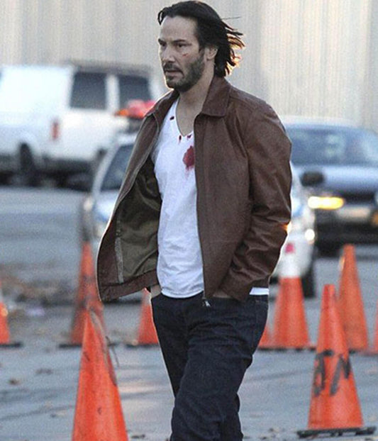  Keanu Reeves John Wick Brown Leather Jacket