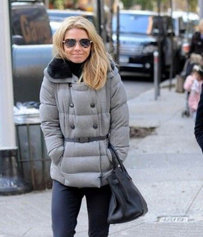 Kelly Ripa Grey Parachute Jacket