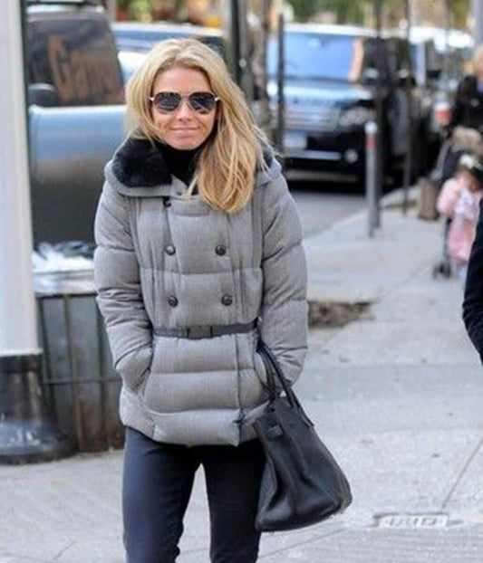 Kelly Ripa Grey Parachute Jacket