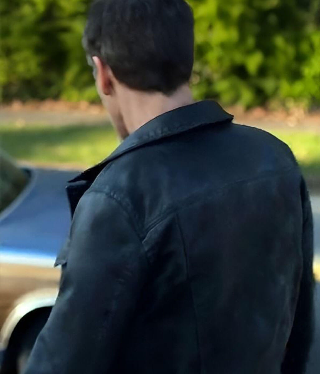 Kevin Bacon The Bondsman 2025 Black Leather Jacket