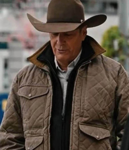 Kevin Costner Yellowstone Brown Cotton Jacket