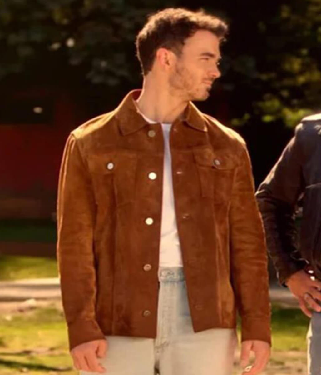 Kevin Jonas Camp Rock 3 2026 Brown Suede Leather Jacket