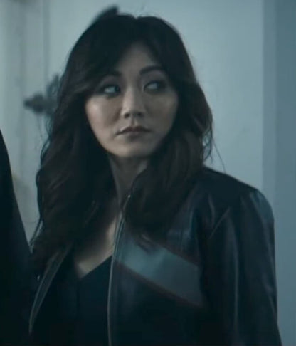Kimiko Miyashiro The Boys S05 Black Leather Jacket