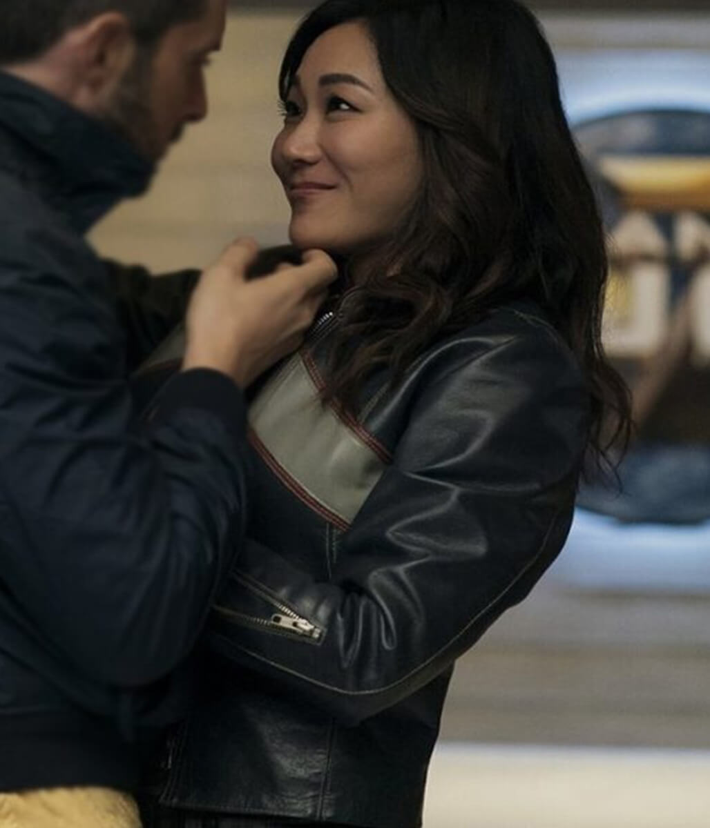Kimiko Miyashiro The Boys S05 Black Leather Jacket