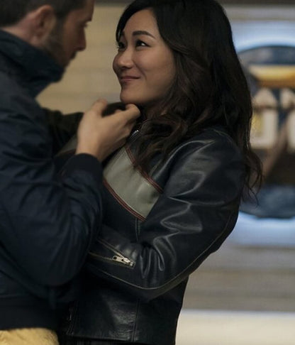 Kimiko Miyashiro The Boys S05 Black Leather Jacket